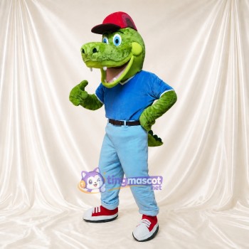 Crocodile Athlete Mascot Costume Full Body for Adults Sports Events
