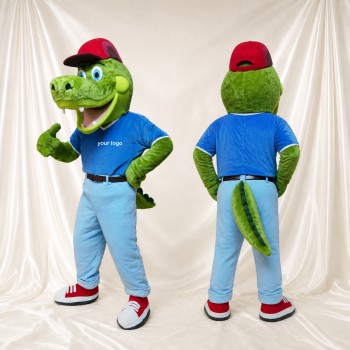 Crocodile Athlete Mascot Costume Full Body for Adults Sports Events