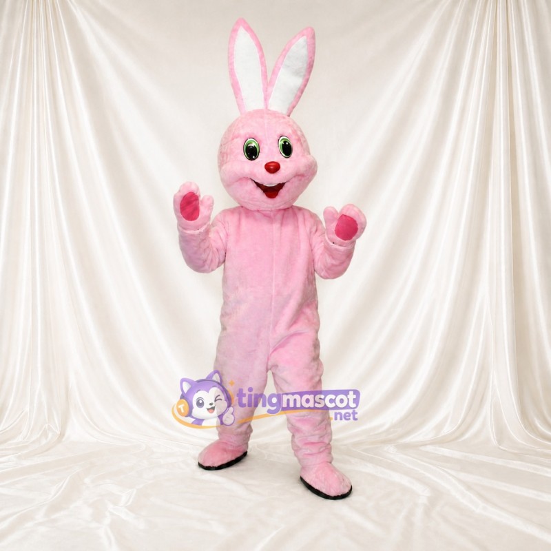 Pink Palette Rabbit Mascot Costume Full Body for Adults School Events