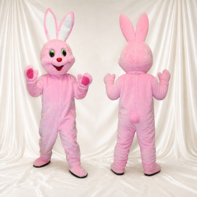 Pink Palette Rabbit Mascot Costume Full Body for Adults School Events