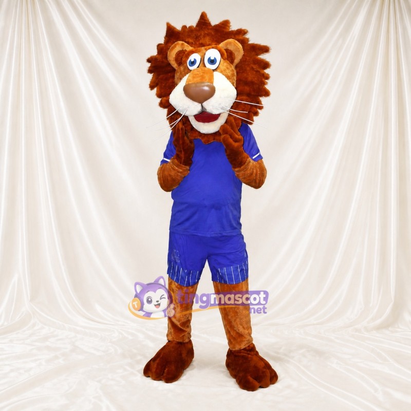 Brown Lion Athlete Mascot Costume Full Body for Adults Sports Events