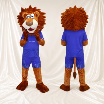 Brown Lion Athlete Mascot Costume Full Body for Adults Sports Events