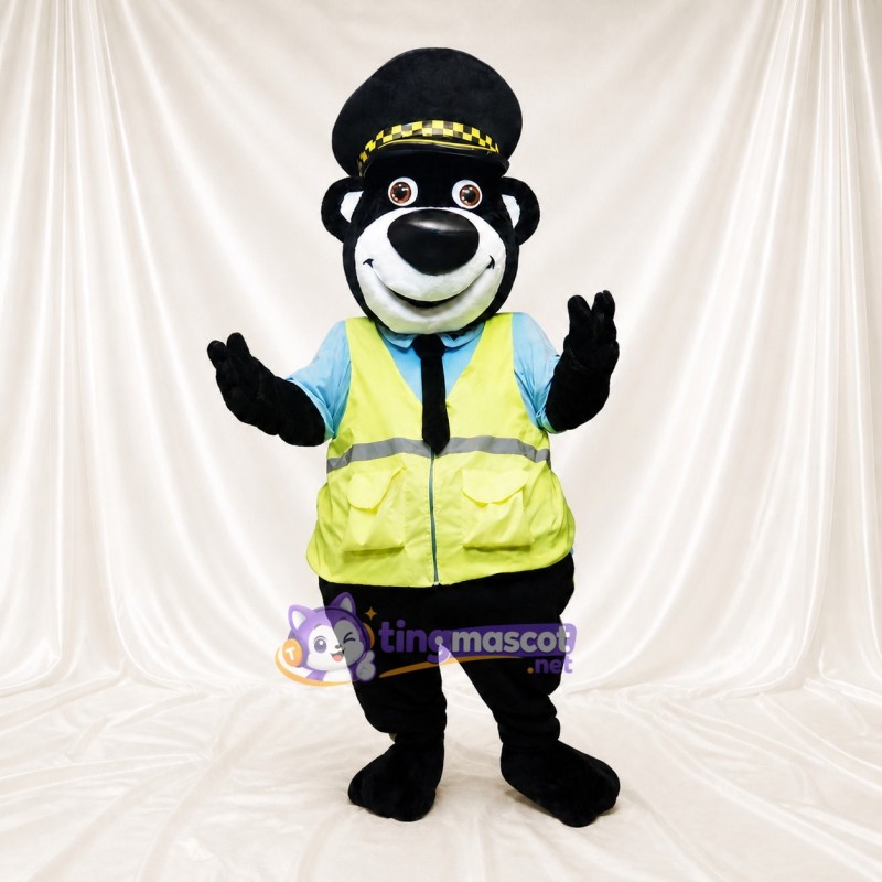 Police Bear Mascot Costume Full Body for Adults Promotions