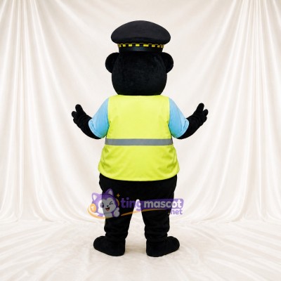 Police Bear Mascot Costume Full Body for Adults Promotions