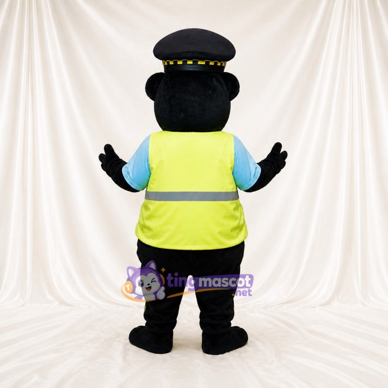 Police Bear Mascot Costume Full Body for Adults Promotions