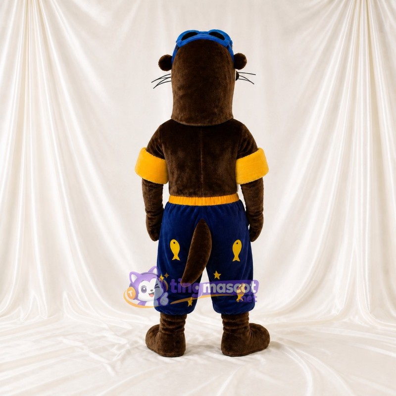 Team Uniform Otter Athlete Mascot Costume Full Body for Adults Sports Events
