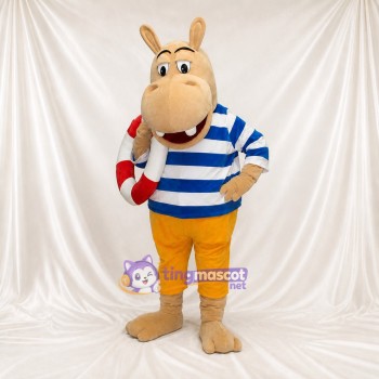 Hippo Mascot Costume Full Body for Adults Sports Events