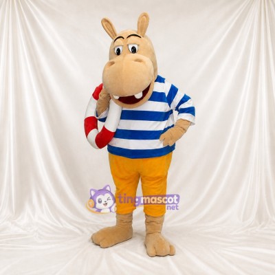 Hippo Mascot Costume Full Body for Adults Sports Events