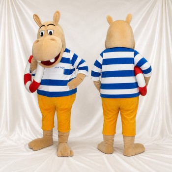 Hippo Mascot Costume Full Body for Adults Sports Events