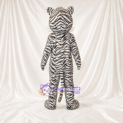 White Tiger Mascot Costume Full Body for Adults School Events