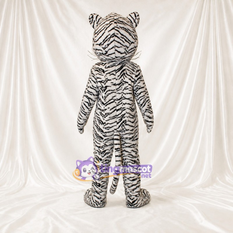 White Tiger Mascot Costume Full Body for Adults School Events