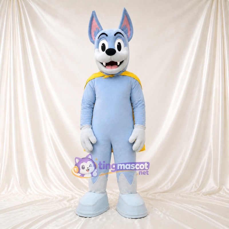 Costume de mascotte chien super-héros intégral pour adultes – événements scolaires