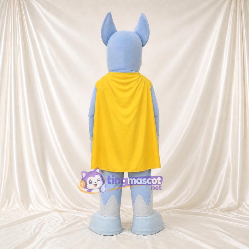 Costume de mascotte chien super-héros intégral pour adultes – événements scolaires