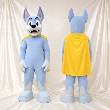 Costume de mascotte chien super-héros intégral pour adultes – événements scolaires