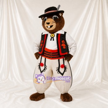 Costume de mascotte marmotte traditionnelle intégral pour adultes – promotions