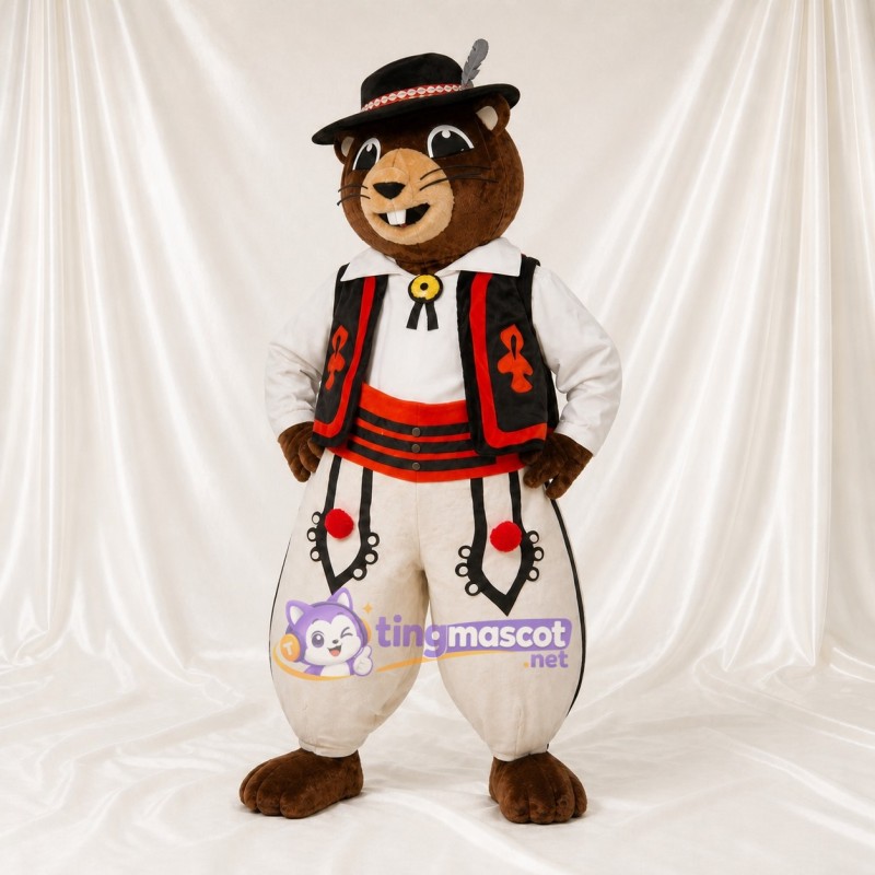 Costume de mascotte marmotte traditionnelle intégral pour adultes – promotions