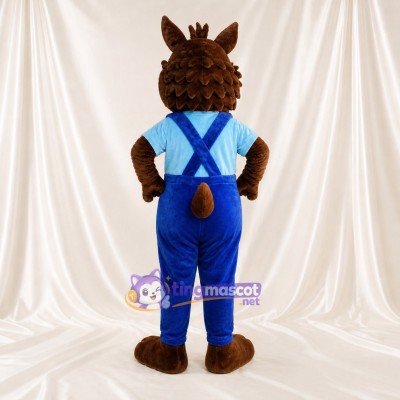 Worker Squirrel Mascot Costume Full Body for Adults Promotions