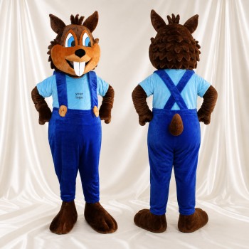 Worker Squirrel Mascot Costume Full Body for Adults Promotions