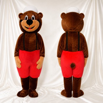 Ours de construction Costume de mascotte intégral pour adultes Événements scolaires