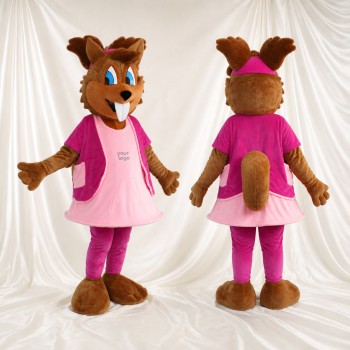 Squirrel Girl Mascot Costume Full Body for Adults School Events