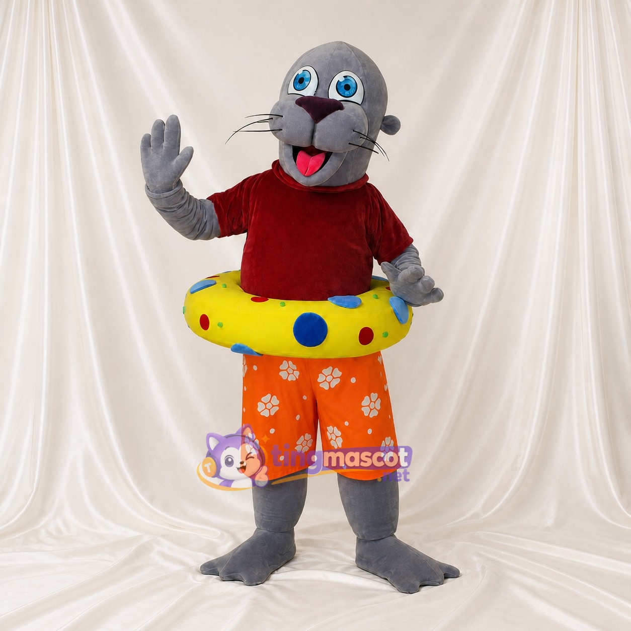 Phoque Nageur Costume de mascotte intégral pour adultes Événements sportifs Phoque Nageur Costume de mascotte intégral pour adultes Événements sportifs