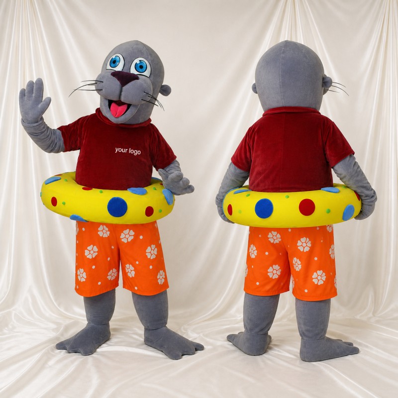 Swimmer Seal Mascot Costume Full Body for Adults Sports Events