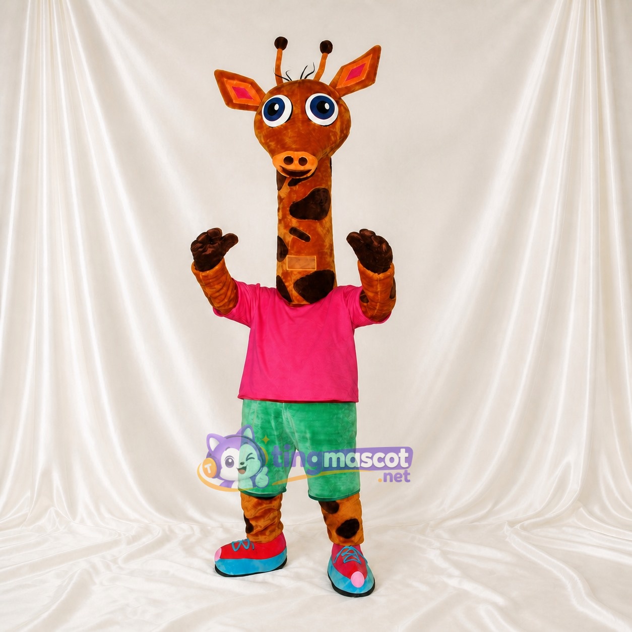 Giraffen Athlet Maskottchenkostüm Ganzkörper für Erwachsene Sportveranstaltungen Giraffen Athlet Maskottchenkostüm Ganzkörper für Erwachsene Sportveranstaltungen