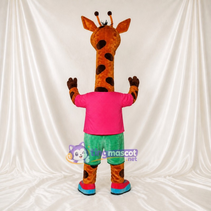 Giraffe Athlete Mascot Costume Full Body for Adults Sports Events