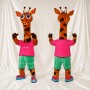 Giraffe Athlete Mascot Costume Full Body for Adults Sports Events