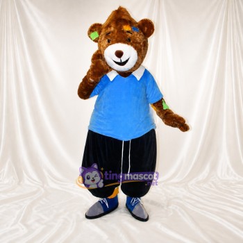 Équipe Athlète ours en uniforme Costume de mascotte intégral pour adultes Événements sportifs