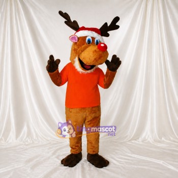 Holiday Reindeer Mascot Costume Full Body for Adults Christmas