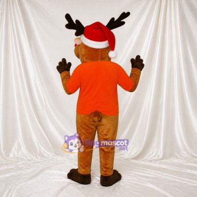 Holiday Reindeer Mascot Costume Full Body for Adults Christmas