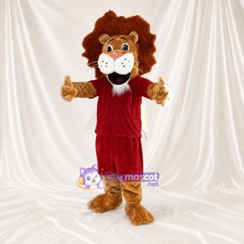 Athlète Lion en Uniforme d'Équipe Costume de mascotte intégral pour adultes Événements sportifs