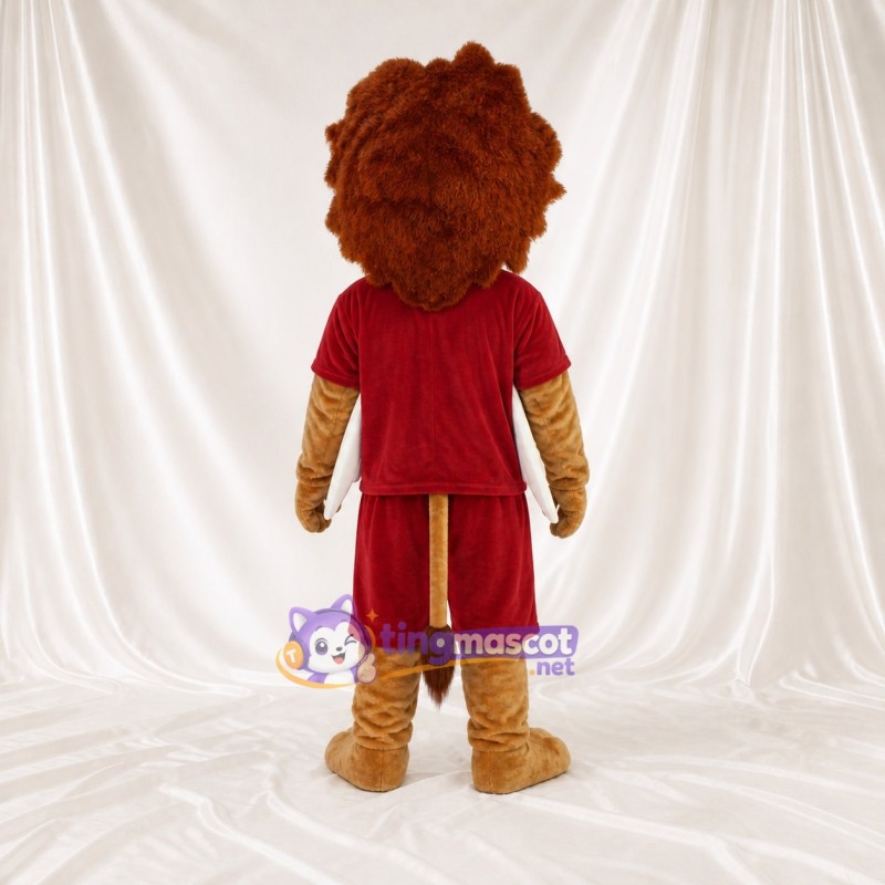 Athlète Lion en Uniforme d'Équipe Costume de mascotte intégral pour adultes Événements sportifs
