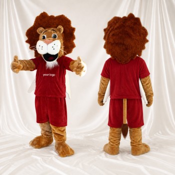 Athlète Lion en Uniforme d'Équipe Costume de mascotte intégral pour adultes Événements sportifs
