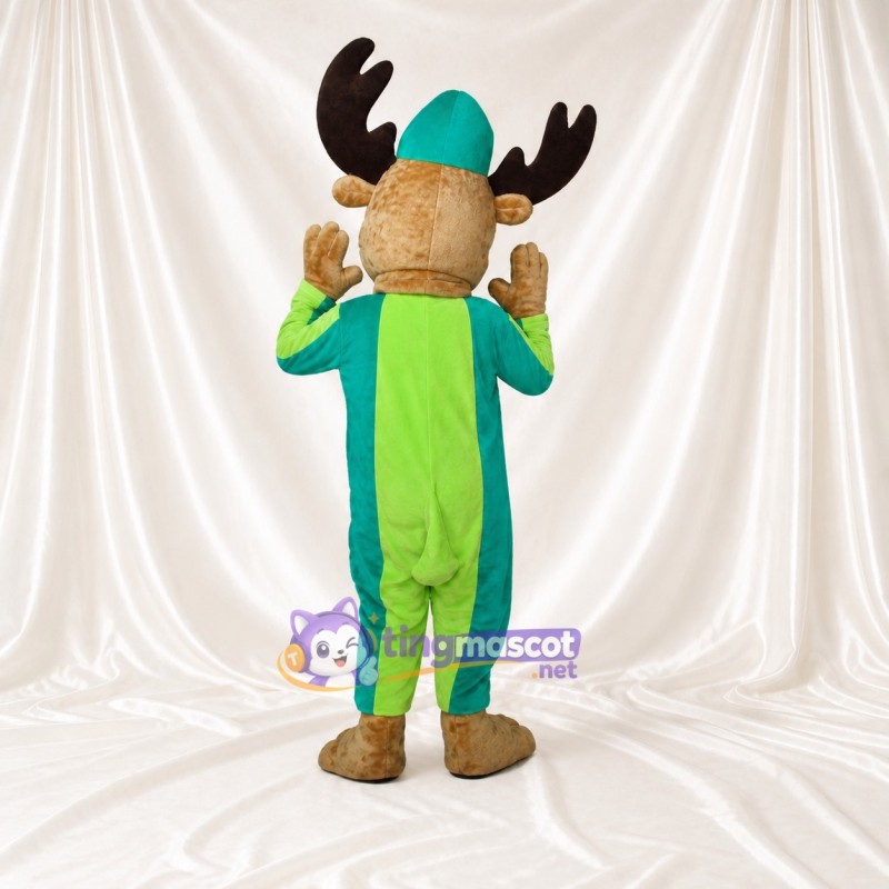 Moose Worker Mascot Costume Full Body for Adults Promotions