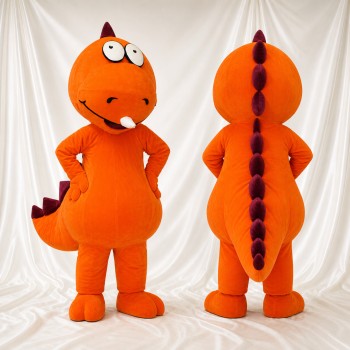 Construction Dinosaur Mascot Costume Full Body for Adults School Events