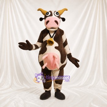 Construction Cow Mascot Costume Full Body for Adults School Events