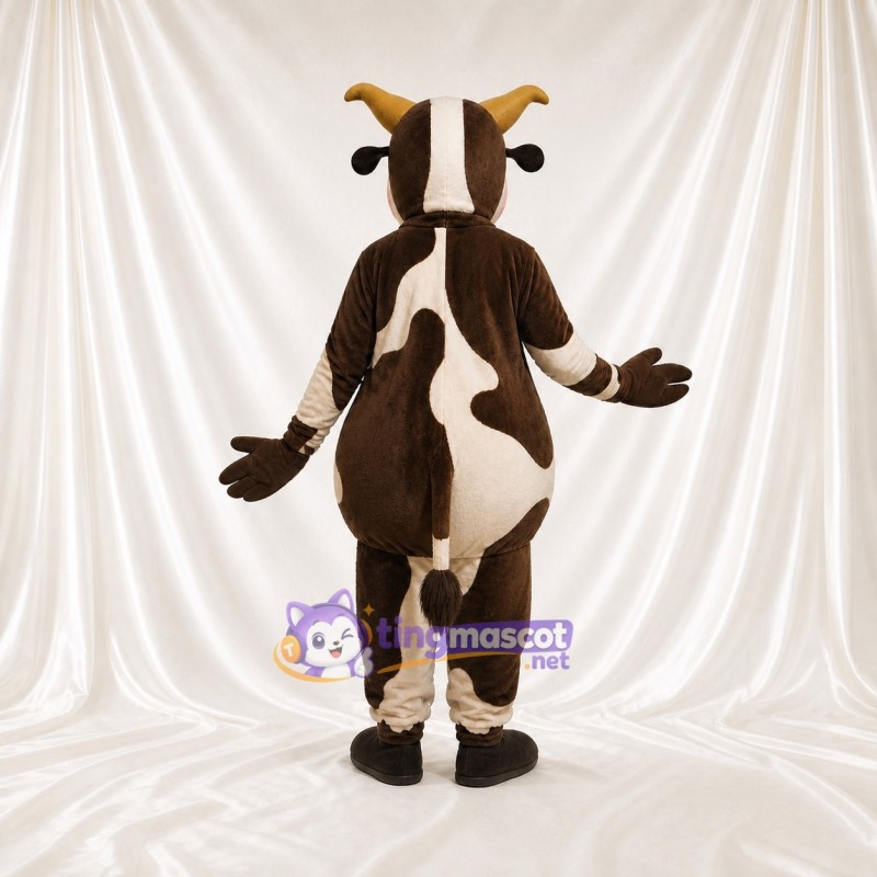 Construction Cow Mascot Costume Full Body for Adults School Events