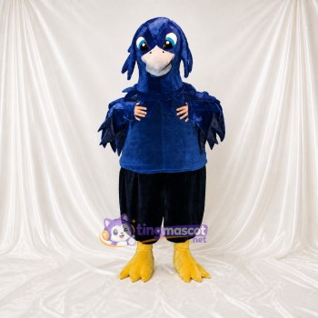 Blue Bird Athlete Mascot Costume Full Body for Adults Sports Events