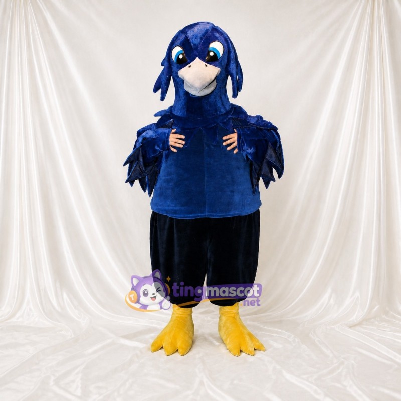 Blue Bird Athlete Mascot Costume Full Body for Adults Sports Events