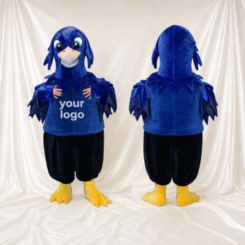 Blue Bird Athlete Mascot Costume Full Body for Adults Sports Events