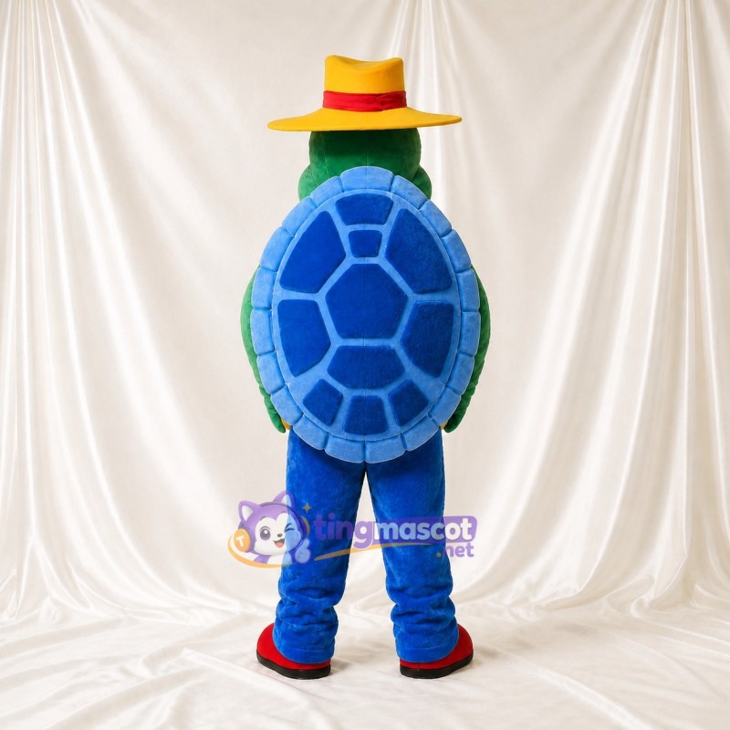Green Turtle Worker Mascot Costume Full Body for Adults Promotions