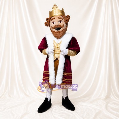 King Mascot Costume Full Body for Adults School Events