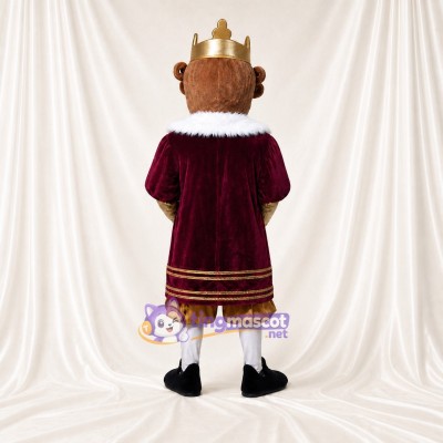 King Mascot Costume Full Body for Adults School Events
