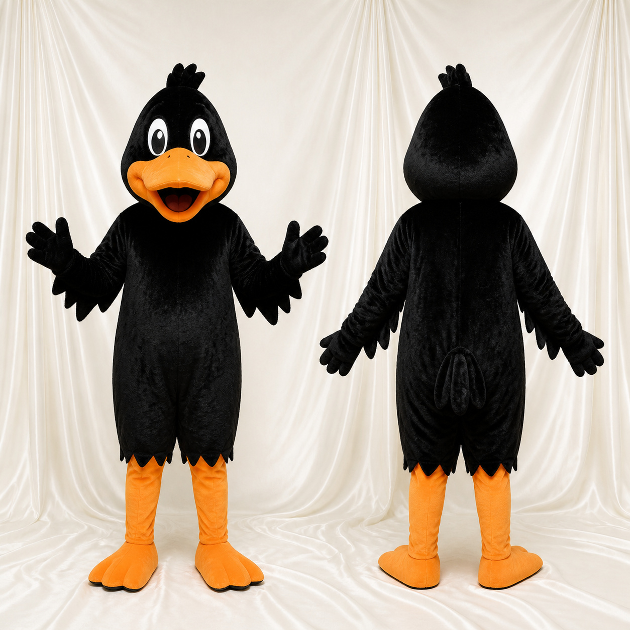 Oiseau de Construction Noir Costume de mascotte intégral pour adultes Événements scolaires Oiseau de Construction Noir Costume de mascotte intégral pour adultes Événements scolaires