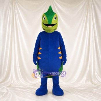 Dinosaure de Construction Vert Costume de mascotte intégral pour adultes Événements scolaires