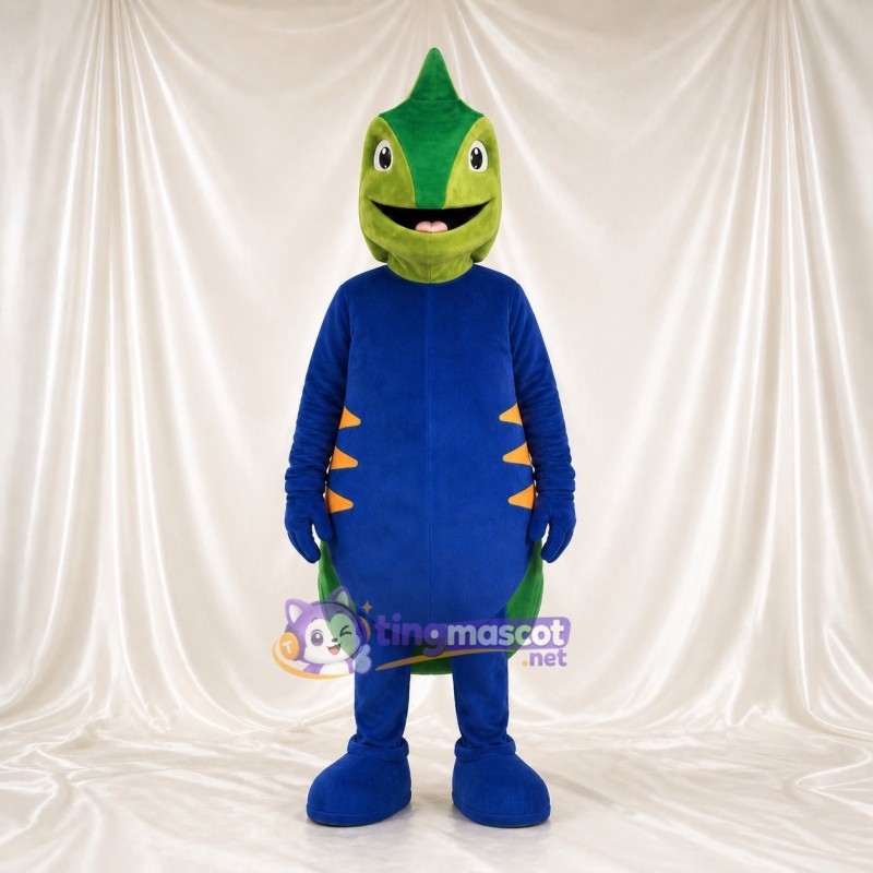 Green Construction Dinosaur Mascot Costume Full Body for Adults School Events