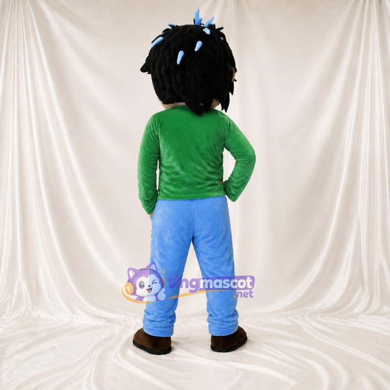 Cartoon Boy Mascot Costume Full Body for Adults School Events