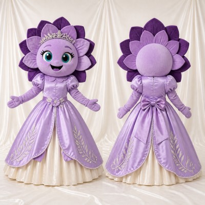 Flower Princess Mascot Costume Full Body for Adults School Events